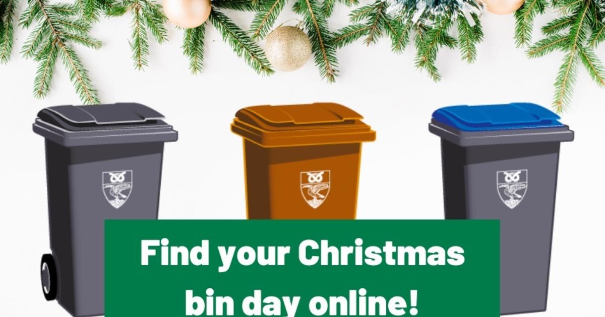 Christmas bin collection dates check online now Staffordshire